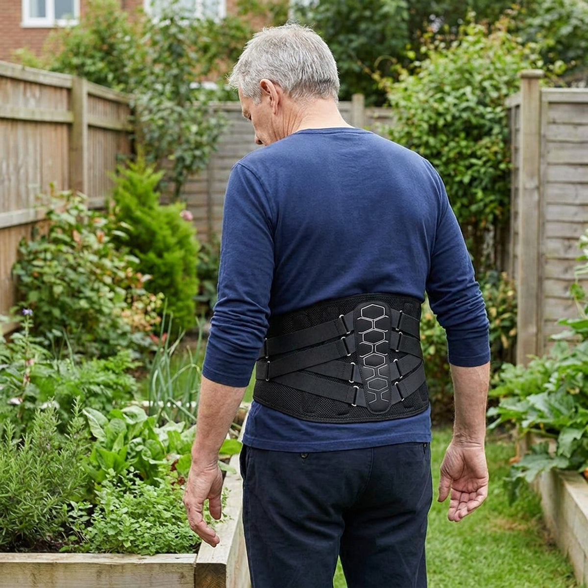 Lumbar Back Support Brace – Ergonomic Spine Design Belt with Adjustable Pull Straps for Men & Women