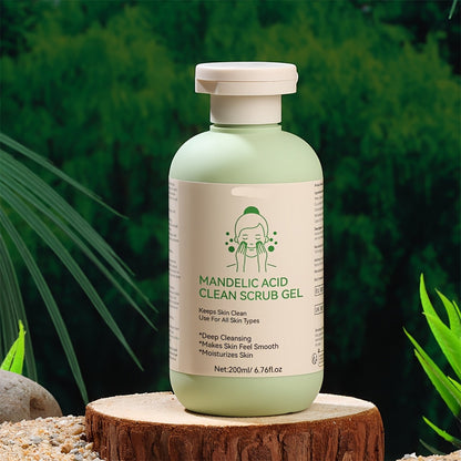 Mandelic Acid Scrub Gel – Gentle Exfoliating Face Cleanser for Smooth Skin, Oil Control, and Clear Complexion Without Harsh Irritation