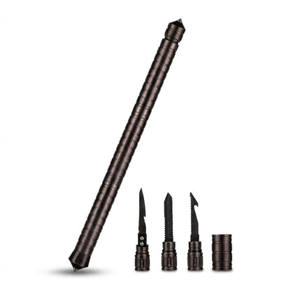 Screw-Together Trekking Staff with Camp Tool Heads – 3 to 6 Aluminum Tubes