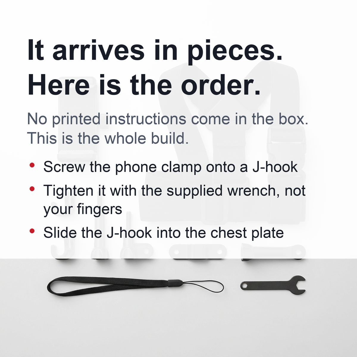 Mobile Phone Chest Mount Harness Strap Holder, Head Mount, Chest Mount