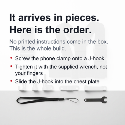 Mobile Phone Chest Mount Harness Strap Holder, Head Mount, Chest Mount