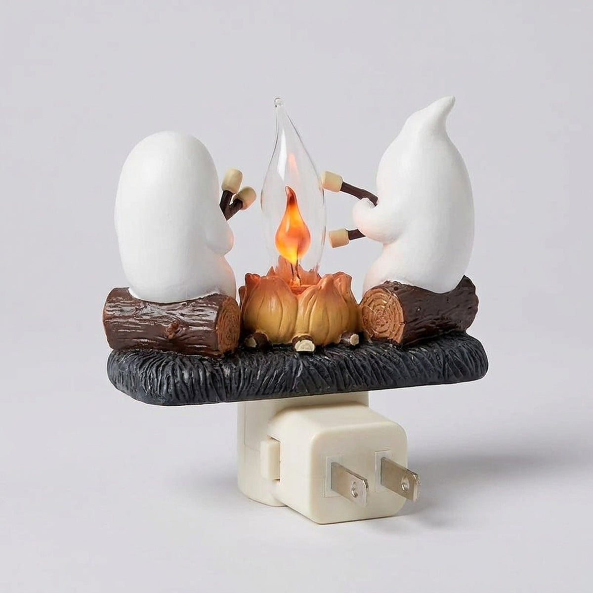 Ghost Campfire Flickering Night Light - Halloween Ghost Bonfire Night Light