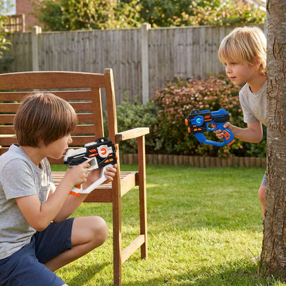 Infrared Laser Tag Set for Kids & Adults – 2 Player Toy Guns with Projector, Indoor Outdoor Game