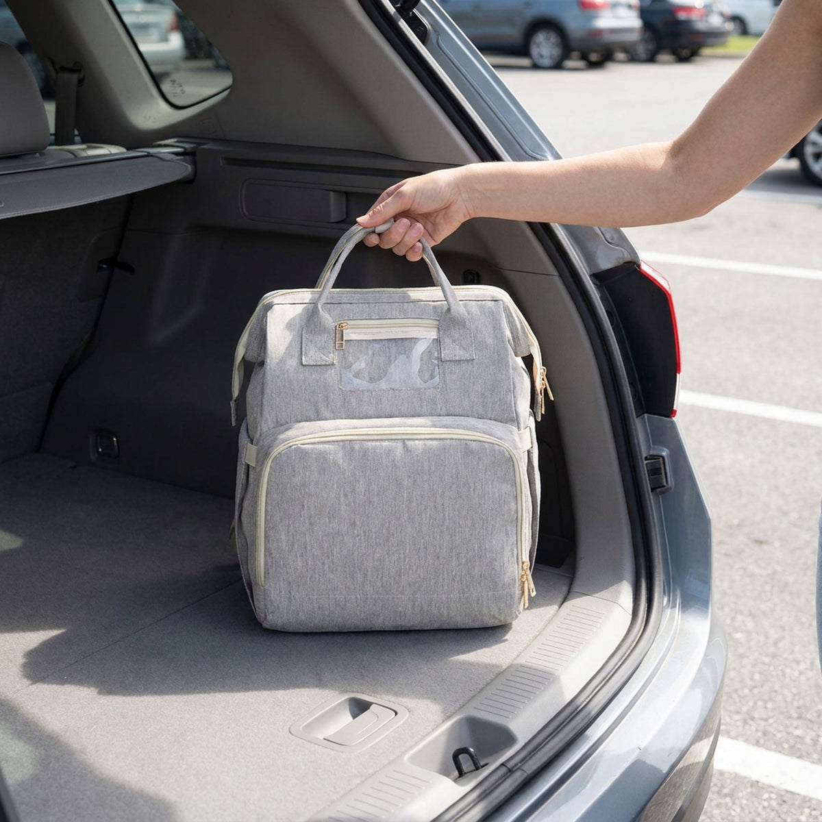 Fold-Out Diaper Bag Backpack — Opens Into a Changing Station