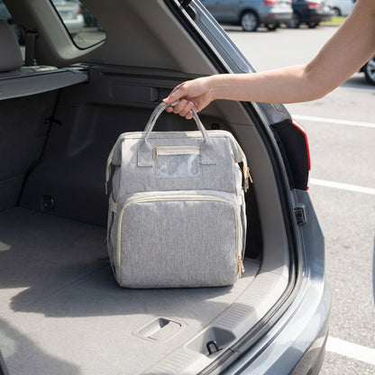 Fold-Out Diaper Bag Backpack — Opens Into a Changing Station