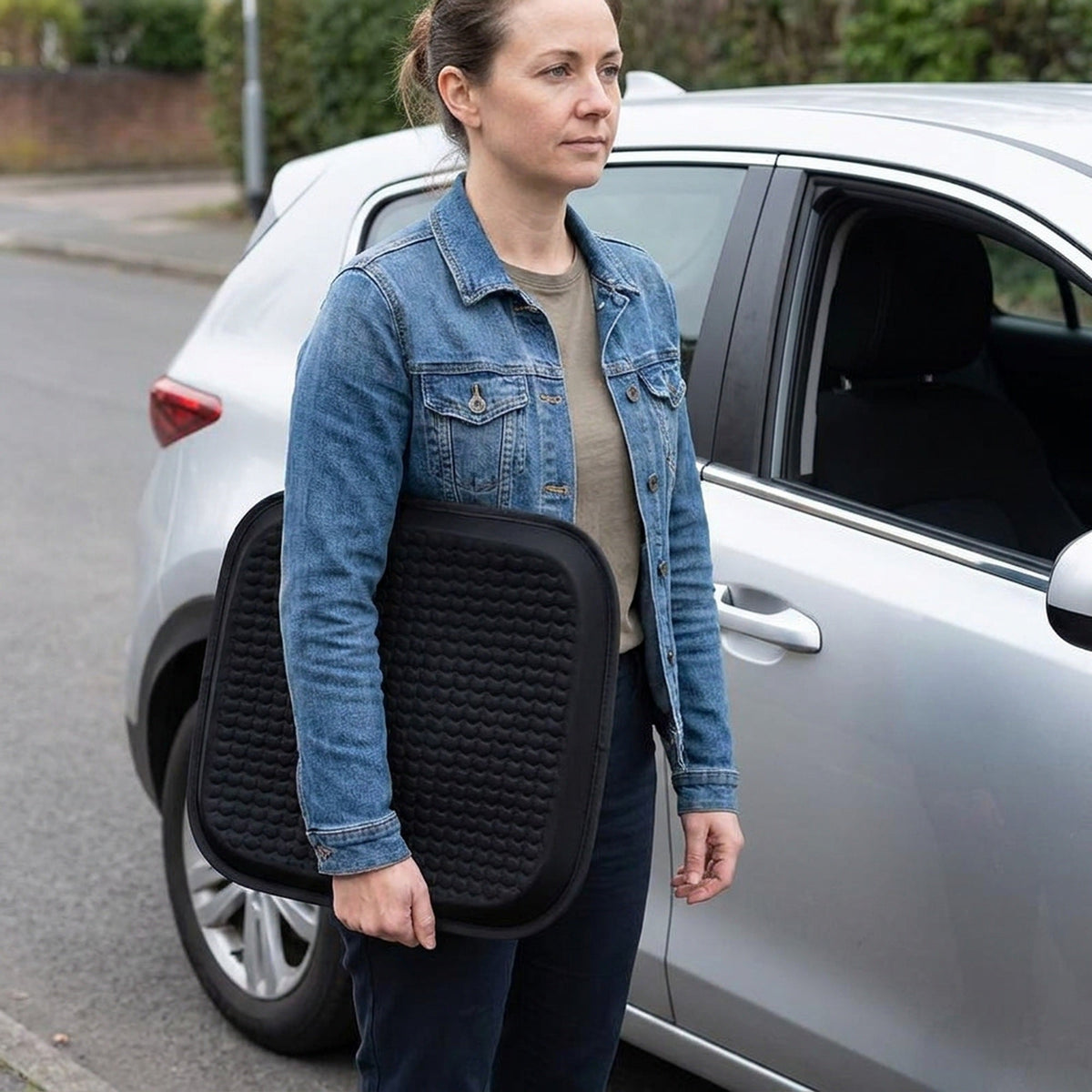 Universal and Multifunctional Car Seat Cushion - Breathable Cool Gel Seat Cushion, Provides Pressure Relief for Back and Tailbone Pain.