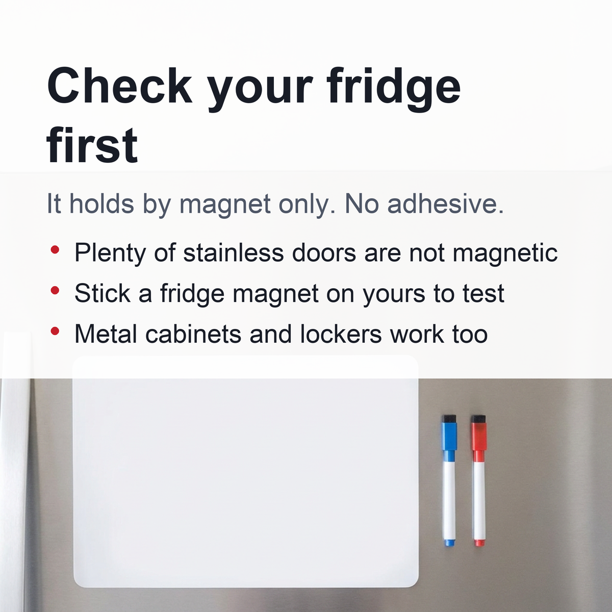 Magnetic Dry Erase Fridge Board - Flexible Whiteboard Memo Planner Sheet for Grocery Lists, Notes and Kitchen Organization