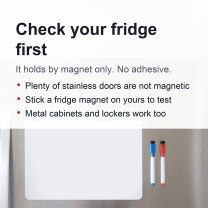 Magnetic Dry Erase Fridge Board - Flexible Whiteboard Memo Planner Sheet for Grocery Lists, Notes and Kitchen Organization