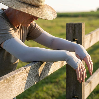 Ice Silk Arm Sleeves - Non-slip with UV Protection Sun Sleeves, Hand Protective Cover for Summer and Outdoor Activities