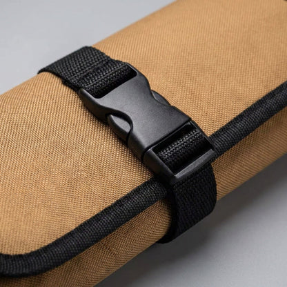 Tool Roll Bag – Roll-Up Oxford Cloth Wrench Organizer, 8 Pockets, Buckle Strap