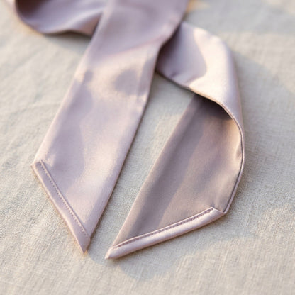 Satin Narrow Scarf - Long Skinny Neck & Hair Ribbon in 10 Colors