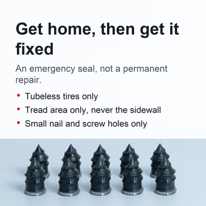 Screw-In Tire Plugs – Tire Repair Kit for Tubeless Car, Light Truck, Motorcycle and Scooter Tires (Tire Puncture Sealing Nail)