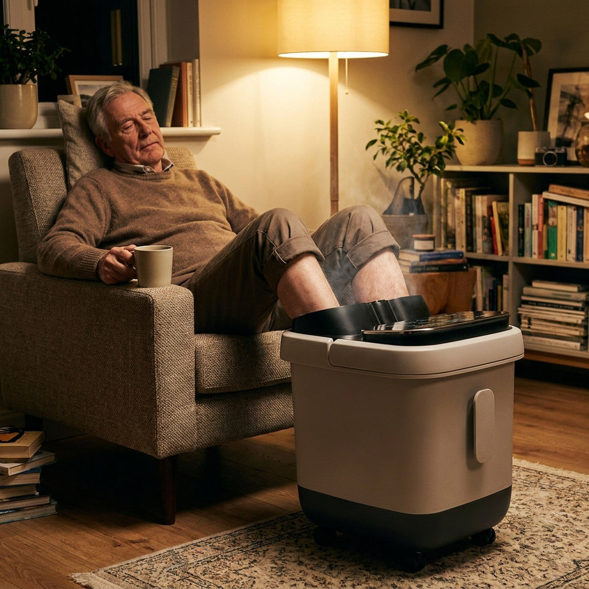 Automatic Foot Spa Bath – Heated Electric Massager Tub with Constant Temperature & Bubbles for Relaxing Feet Care