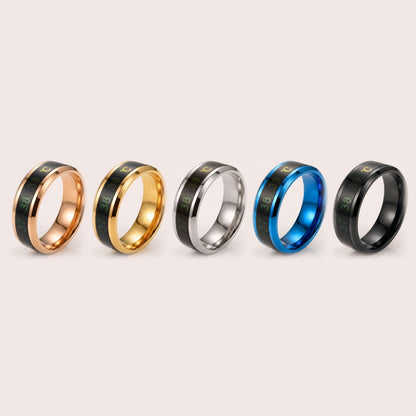 Temperature Mood Ring – Stainless Steel Color Changing Ring for Men & Women