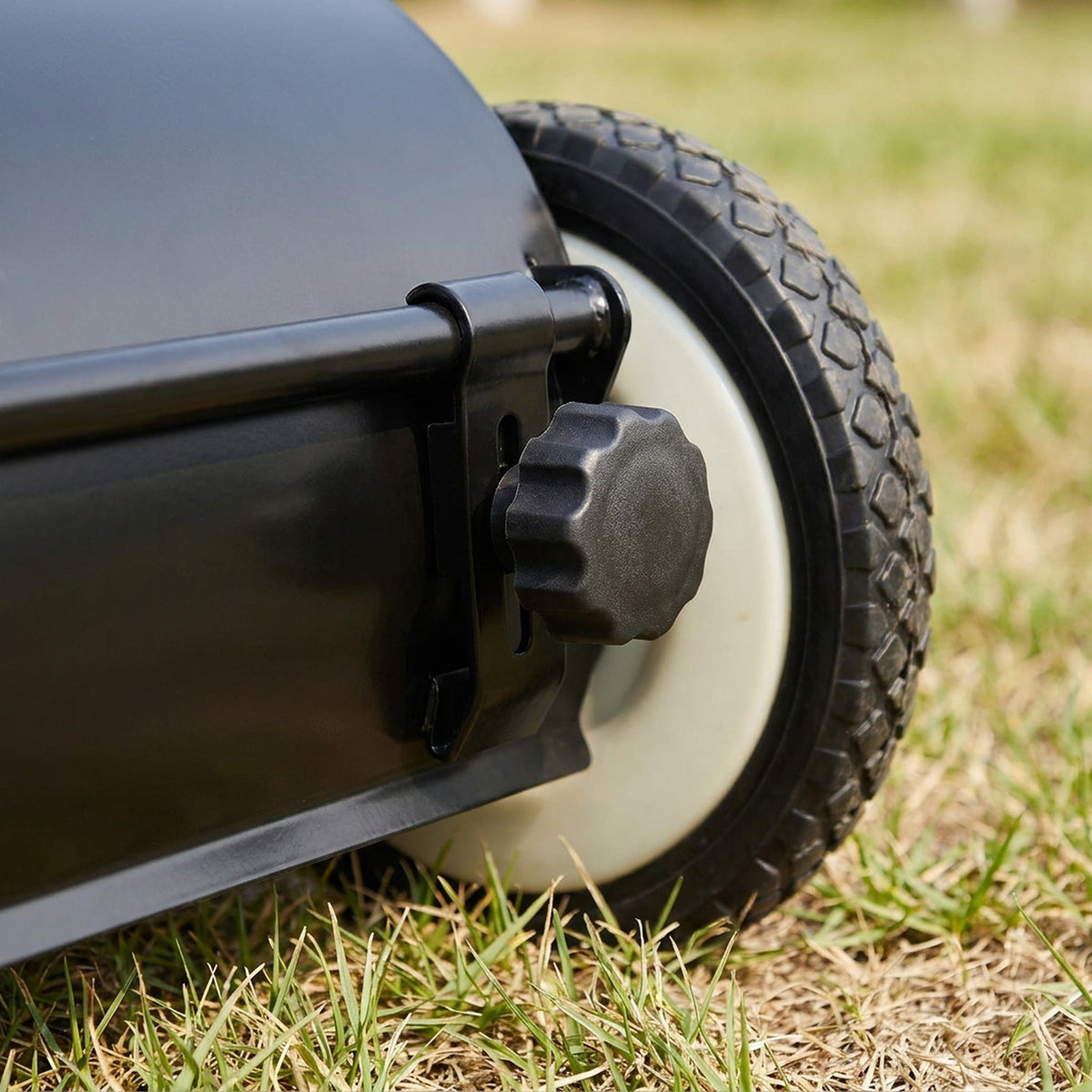Push Lawn Sweeper - 26 in Sweeping Path, 7 cu ft Mesh Hopper, Four Spinning Brushes, No Fuel or Cord