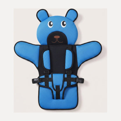 Bear-Shaped Padded Seat Liner with Support Harness - for Strollers, High Chairs & Dining Chairs