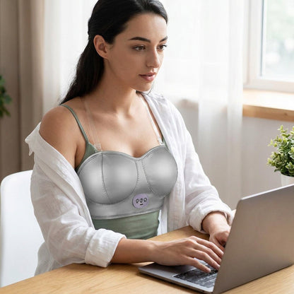 Breast Massager Bra, Blossom Up Electric Bust Massager – Heated Wireless Wearable Chest Massager, Anti Sagging Breast, Breast Enlargement Machine