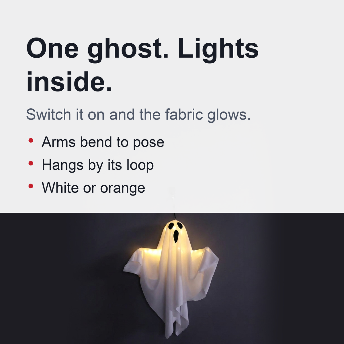 Halloween LED Glow Ghost - Flying Ghost Lights Halloween Decorations