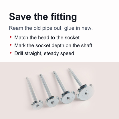 PVC Pipe Reamer Set – Plumbing Fitting Saver & PVC Socket Saver for Schedule 40 PVC and ABS