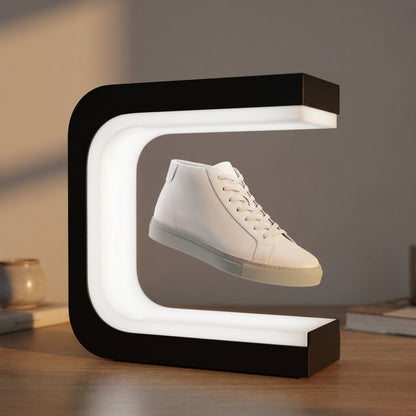 Levitating Shoe Display Stand - Magnetic Levitation Shoe Stand with LED Light