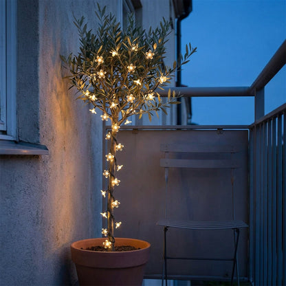 Cherry Blossom Fairy String Lights - Solar or Battery Powered, for Gardens, Weddings, Patios & Christmas Decor