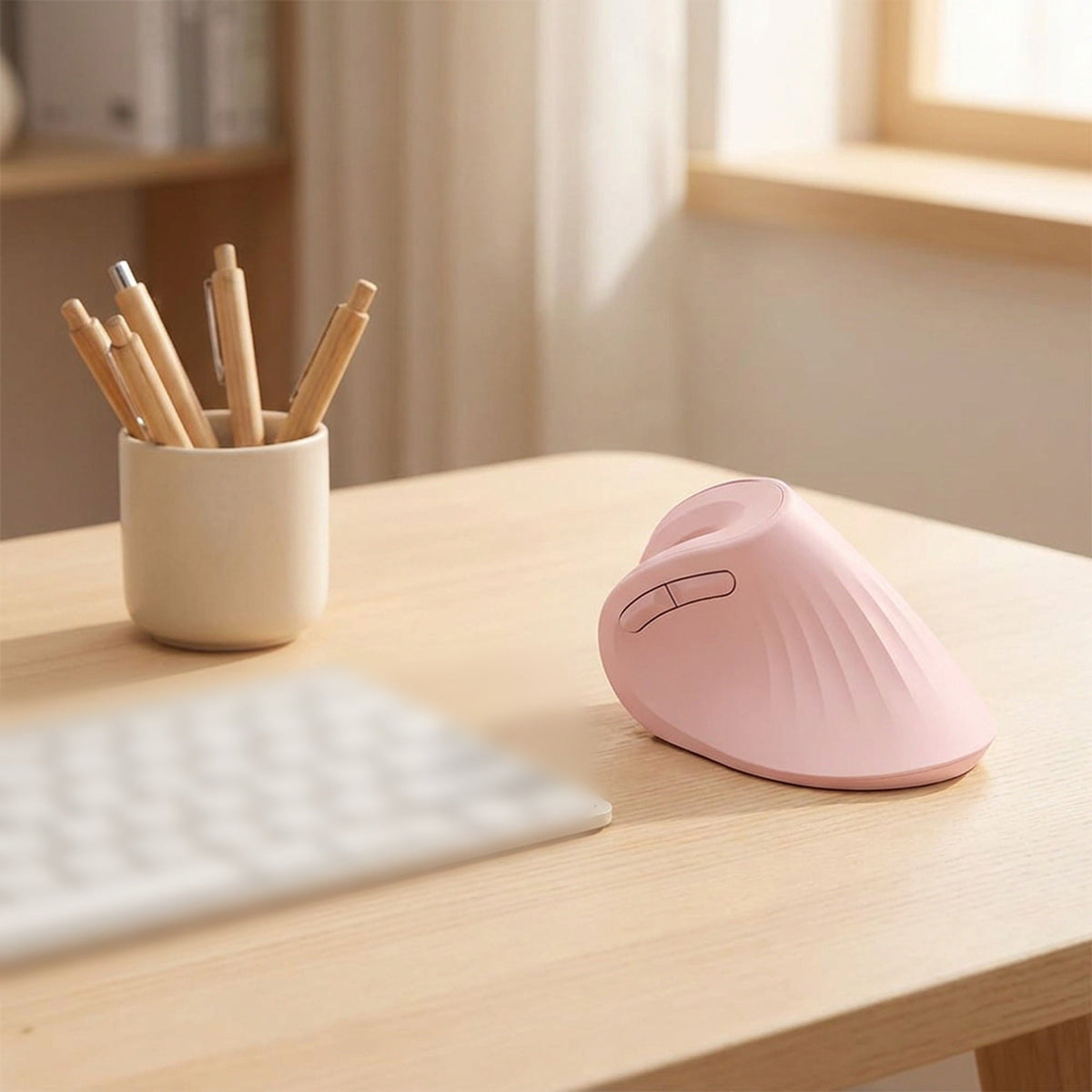 Ergonomic Vertical Mouse with Jiggler – Wireless Bluetooth & USB Dual-Mode Mouse for PC, Laptop, Mac & Windows