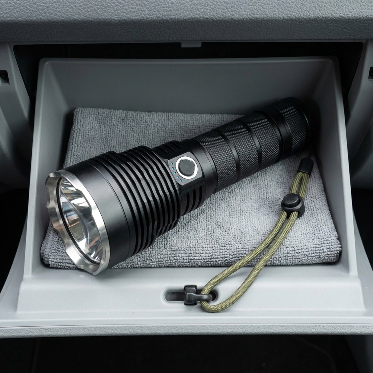 LED Rechargeable Tactical Laser Flashlight - 90000 Lumens High Powered and Waterproof Flash Light