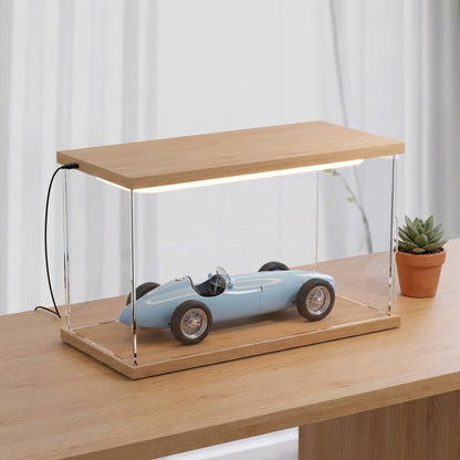 Acrylic Display Case with LED Lights – Dustproof Display Cabinet for Action Figures, Car Models & Collectibles