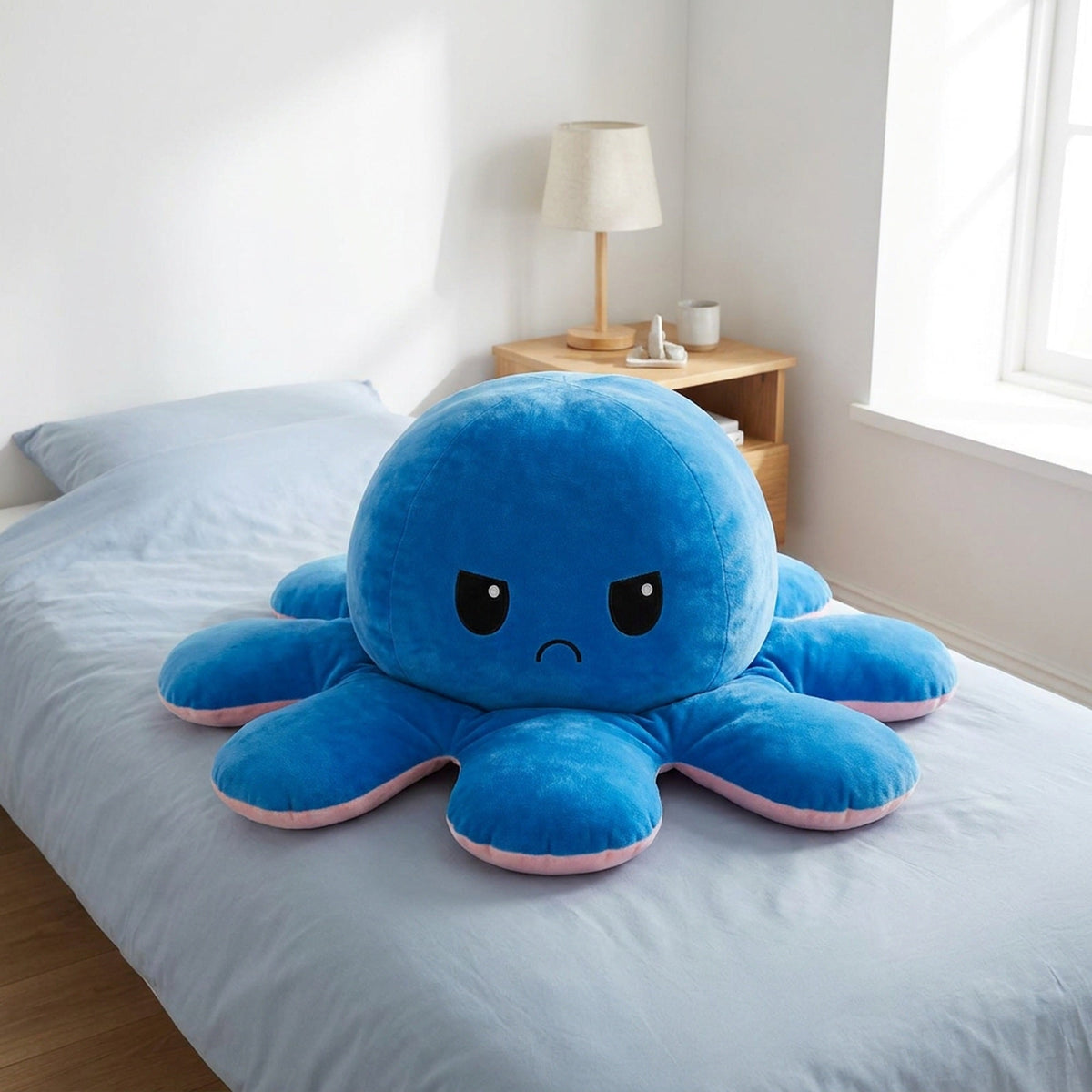 Giant Reversible Octopus Plush – Flip for a Mood Change, Perfect for Kids