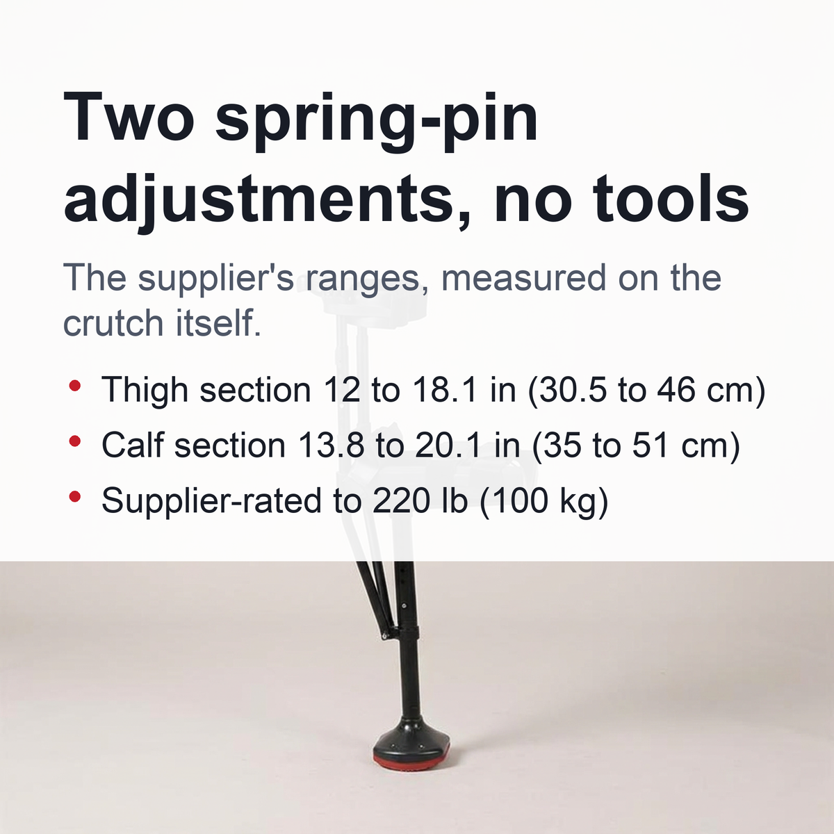 Hands-Free Crutch for Leg & Knee Support