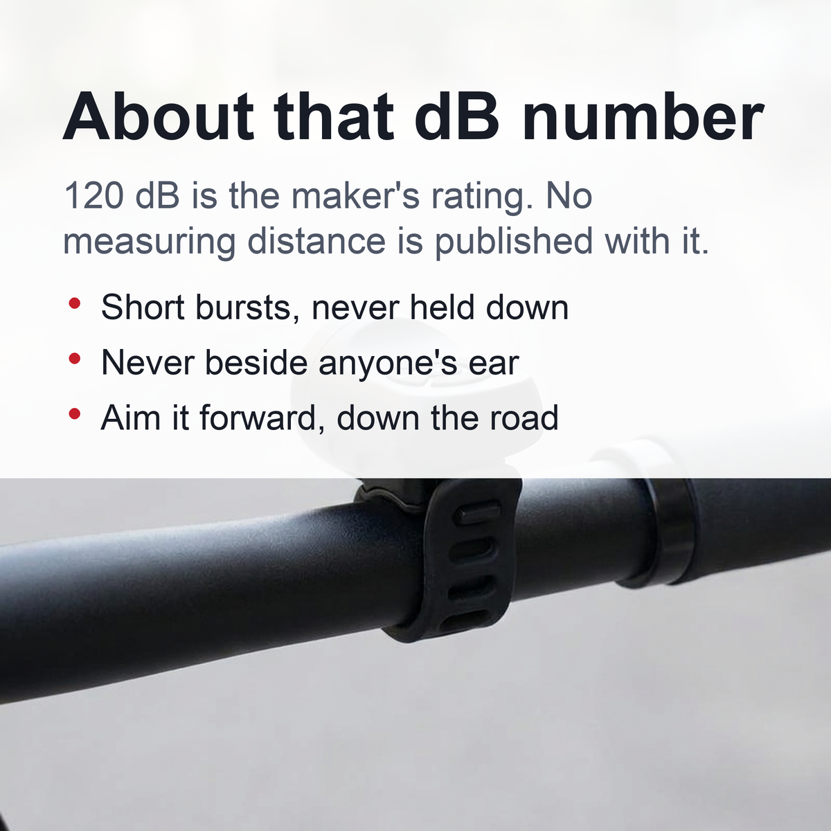 120DB Bike Horn Alarm - USB Rechargeable Electronic Bicycle Bell for Cycling Safety and Loud Road Warning Alerts
