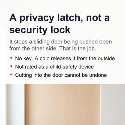 Invisible Entry Hook Pocket Door Lock –  With Interior Lock Fittings, Modern Sliding Hardware for Doors, Rooms, or Minimalist Spaces