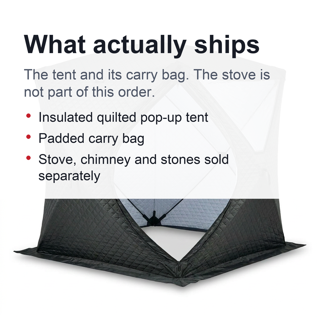 Portable Outdoor Sauna Tent, Stove-Ready - Insulated Pop-Up Ice Fishing Shelter, Snow Proof Windproof Winter Cold Weather Tent (Stove Sold Separately)