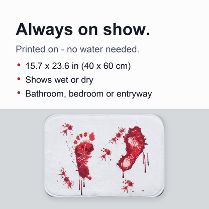 Bloody Footprint Bath Mat - Halloween Shower Doormat