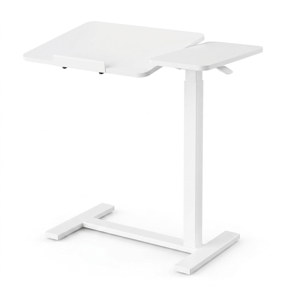 Adjustable Bedside Rolling Laptop Desk – Mobile Overbed Table with Flip Tilt Top, Wheels & Height Control for Home or Bedroom Office