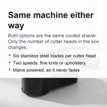 Commercial Fabric Hair Remover – 45W Corded Lint Shaver with 2 Speeds for Clothes, Sofas & Home Textiles