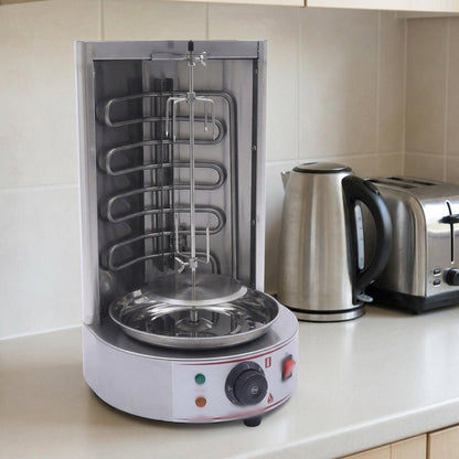 Electric Vertical Broiler - Countertop Shawarma, Gyro & Kebab Machine, Stainless Steel Rotisserie