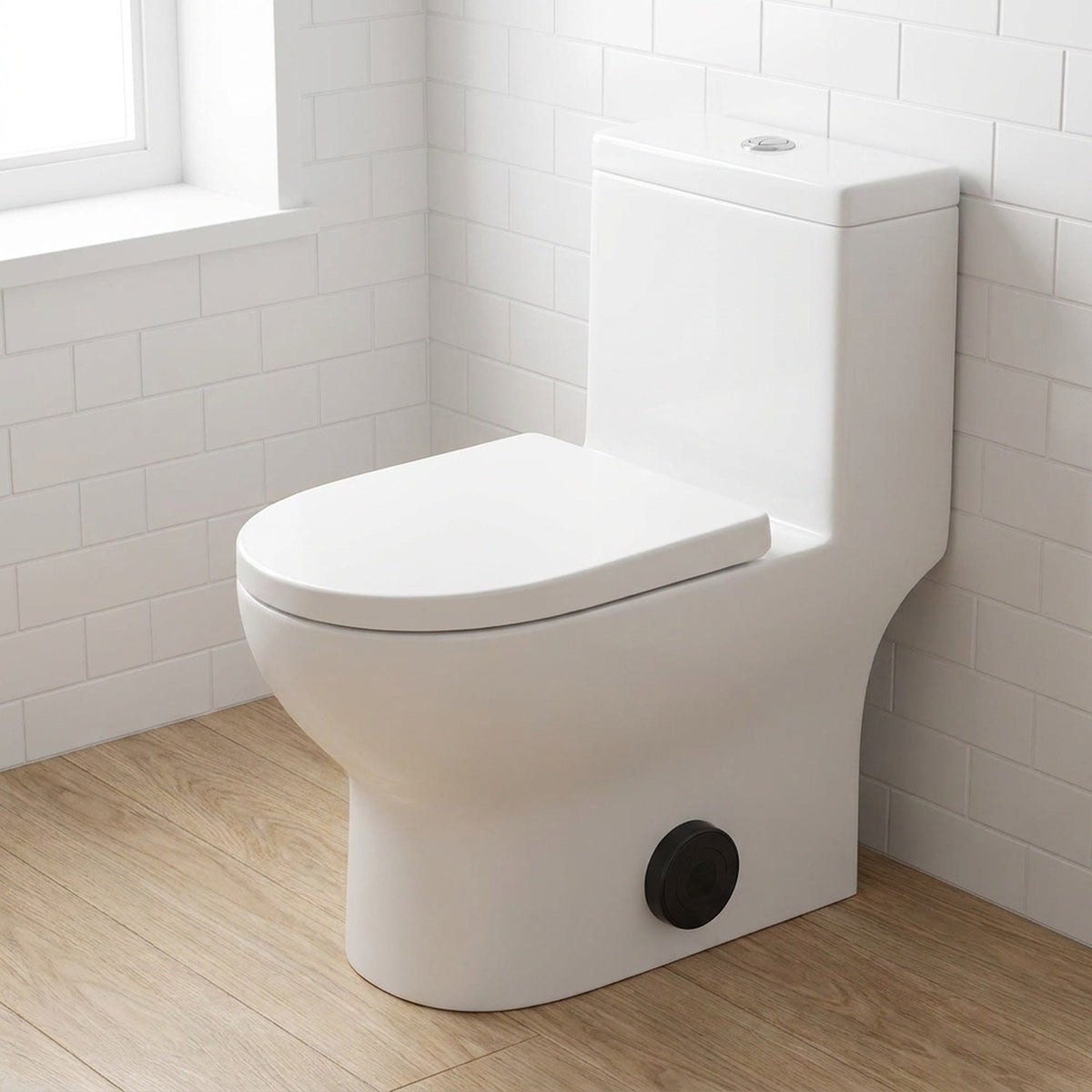 Automatic Toilet Flusher for Push-Button Toilets – Touchless Motion Sensor Flush Kit, Battery Powered