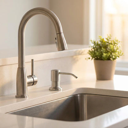 Sink Soap Dispenser Stainless Steel Extension Tube Kit for Liquid Soap Kitchen Sink Bathroom