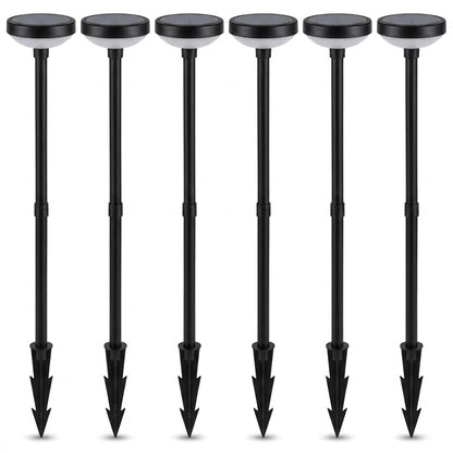 Solar Garden Pathway Lights - Adjustable-Height Path Markers with Auto Dusk-to-Dawn, 2 or 6 Lights
