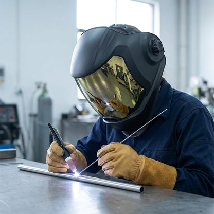 Professional Auto Darkening Welding Helmet – Large View True Color Mask for TIG MIG MMA Welding
