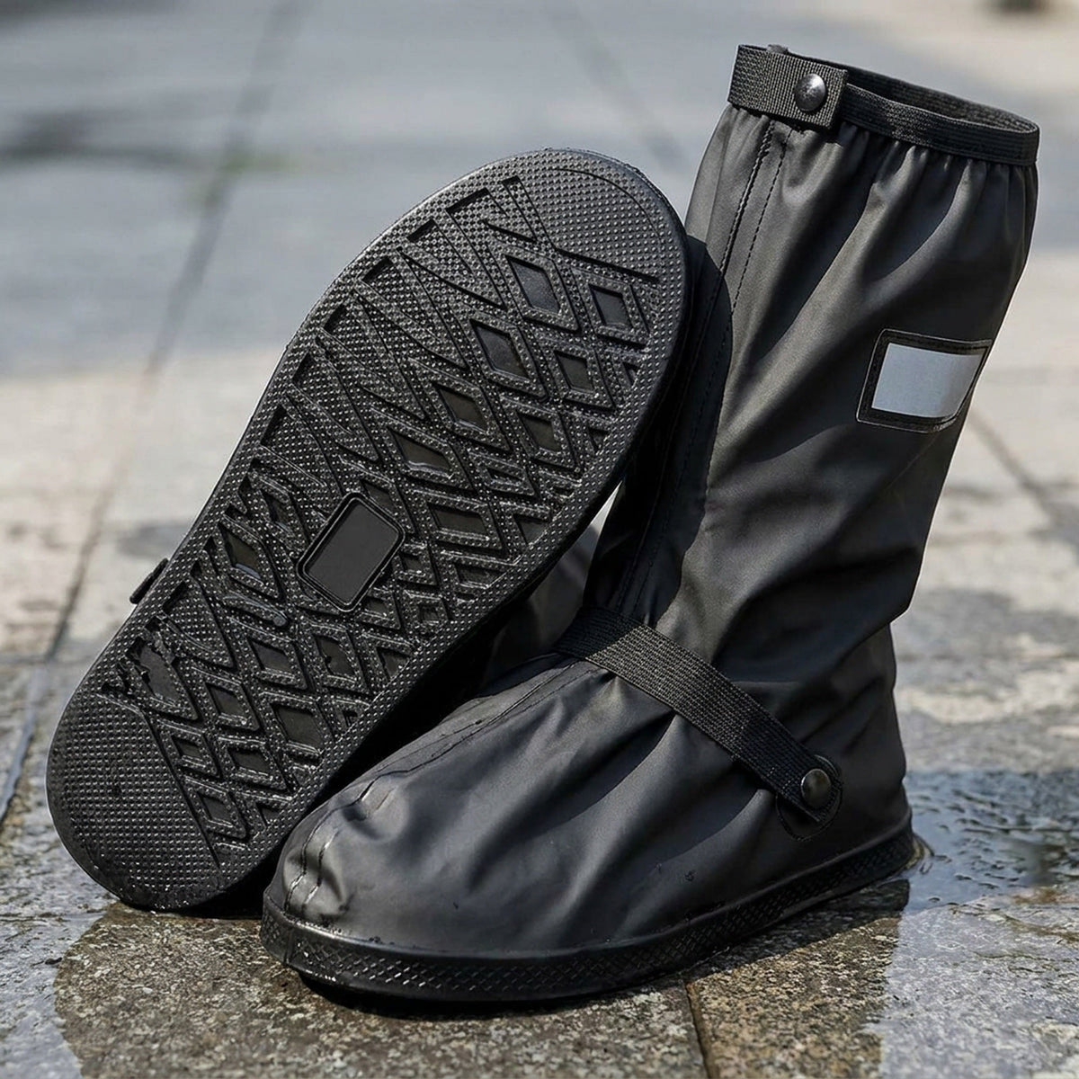 Waterproof Boot Covers - Waterproof Rain Boot Shoe Cover with Reflector