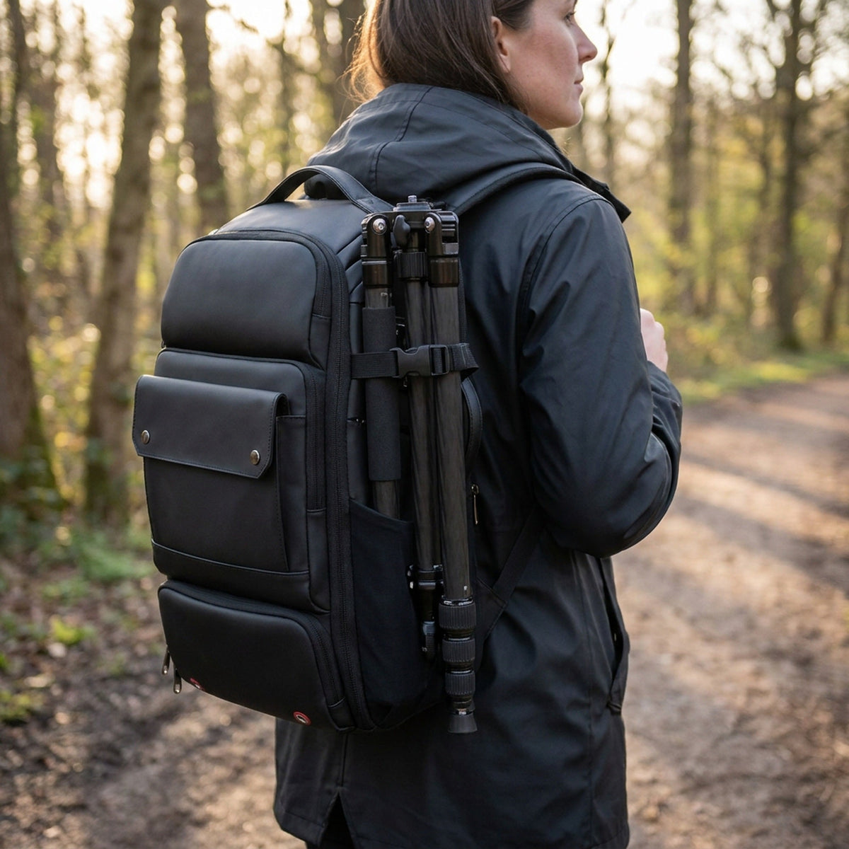 Large Capacity Camera Backpack With Laptop Compartment - Men Travel Professional Camera Backpack With Tripod Bracket