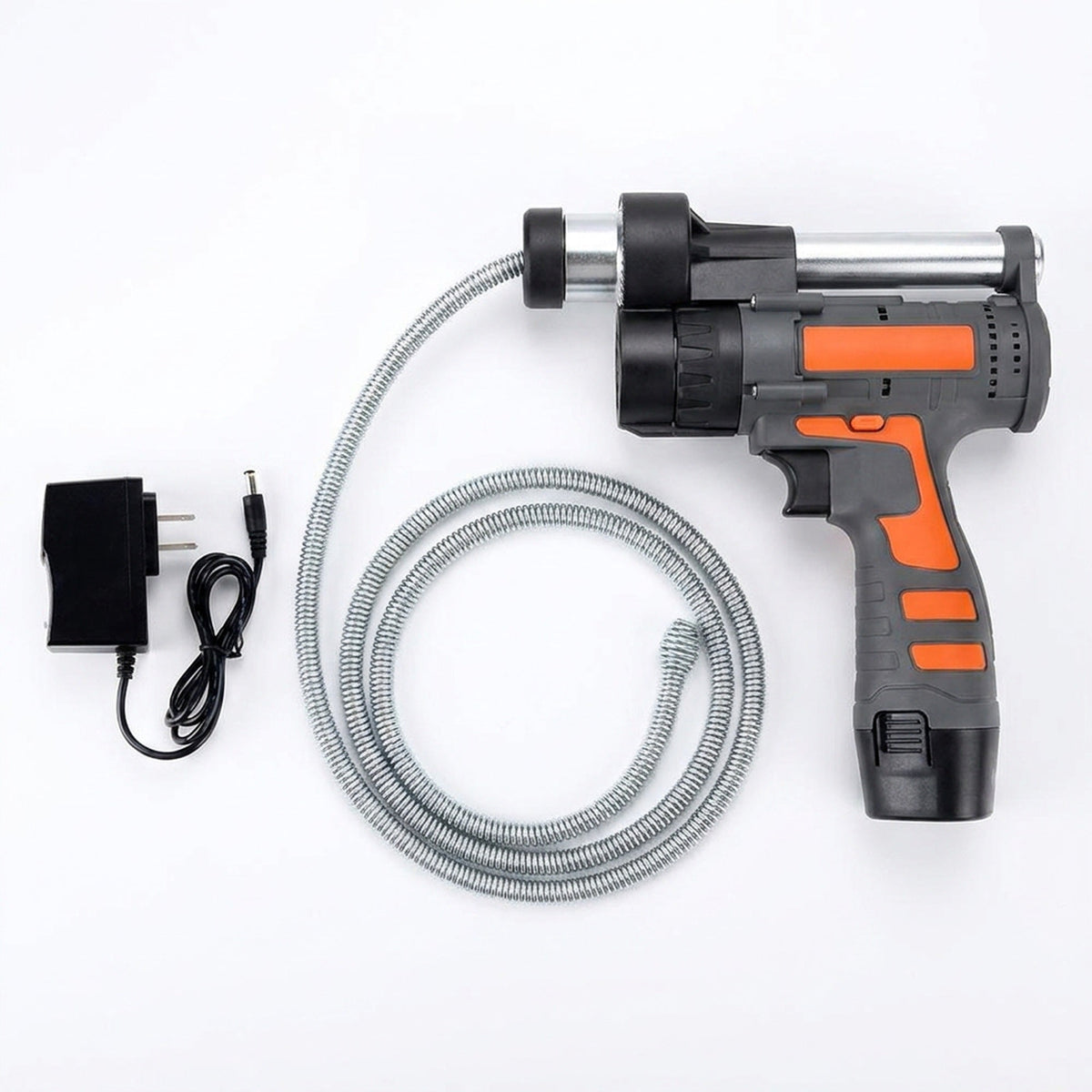Cordless Drain Auger - 12V Battery Power Drain Snake with 5 ft Steel Cable, for Toilets, Sinks, Tubs and Showers