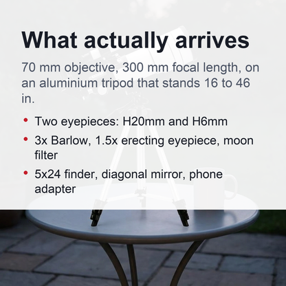 Professional Astronomical Telescope – F30070 High-Magnification Optical Scope for Stargazing, Moon & Bird Observation
