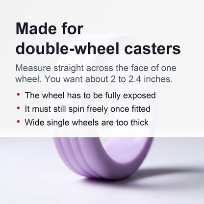 Silicone Luggage Wheel Covers - Stretch Bands for Double-Wheel Spinner Casters