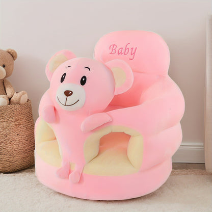 Plush Animal Floor Seat – Soft Foam Ring Cushion for Babies Who Already Sit Up