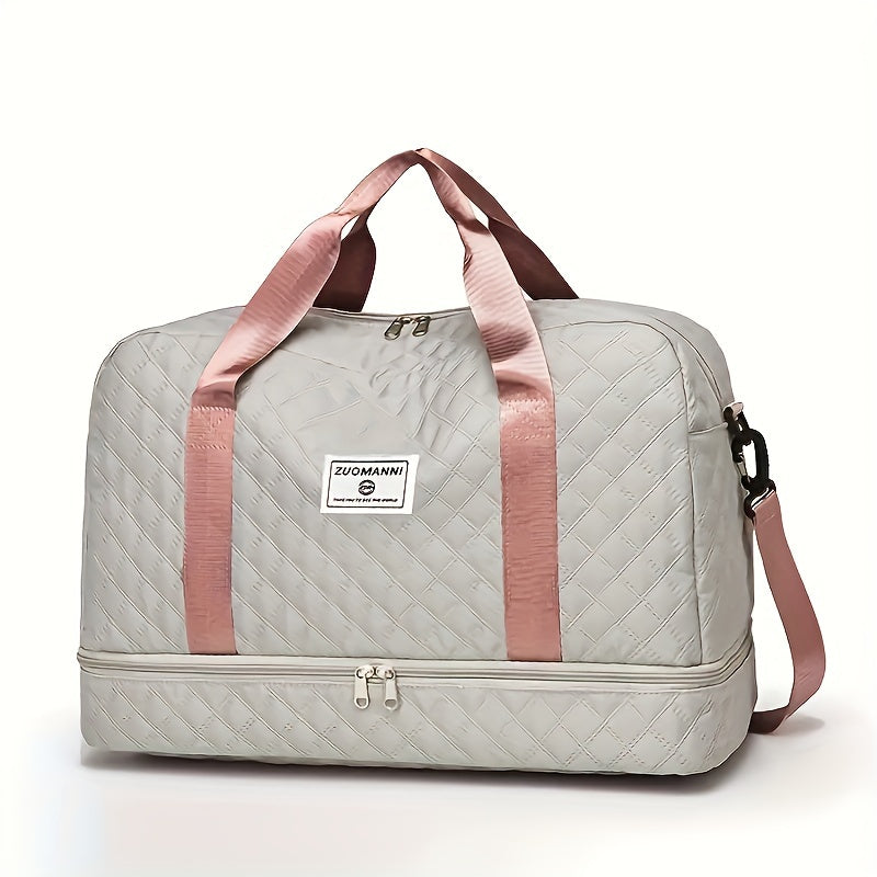 Luxury Large-Capacity Duffel Bag – Dry/Wet Separation, Multiple Pockets, Shoulder & Crossbody Strap, Perfect for Gym, Travel, and Weekend Getaways