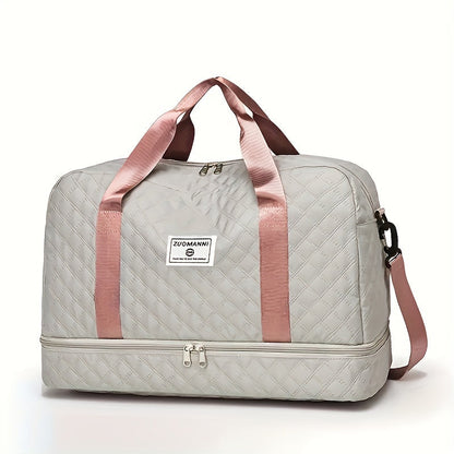 Luxury Large-Capacity Duffel Bag – Dry/Wet Separation, Multiple Pockets, Shoulder & Crossbody Strap, Perfect for Gym, Travel, and Weekend Getaways