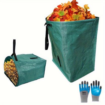 Heavy-Duty Garden Leaf Collection Bag – Reusable PP Yard Waste Disposal Tote for Outdoor Cleanup, Tree Leaves & Lawn Debris